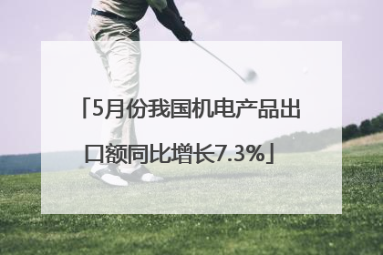 5月份我国机电产品出口额同比增长7.3%