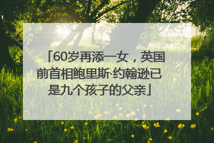 60岁再添一女，英国前首相鲍里斯·约翰逊已是九个孩子的父亲